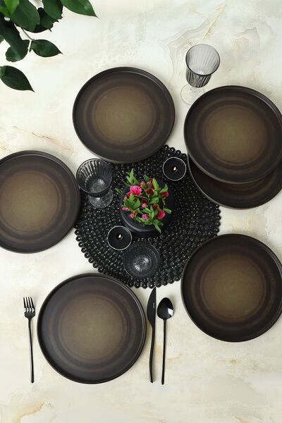 Keramika Vintage Stackable Servis Tabağı 27 Cm 6 Adet 21781