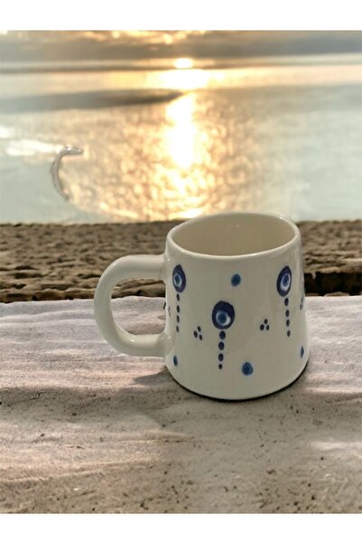 Black Arden Socks nazar boncuklu desenli Seramik Kupa