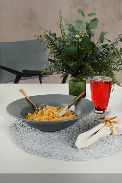 Keramika Farfurie Delta Pasta Gri Mat 26 Cm 644