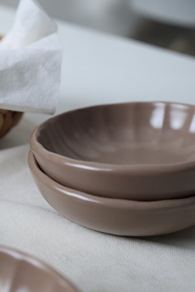Keramika Sirius Matte Soil Taupe Snack Bowl - 12 Cm, 6 Pieces, 977