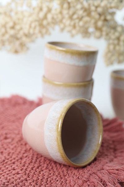 Keramika Κούπα Shizen Latte Latte - 8 cm, 6 τεμάχια, μοντέλο Q38