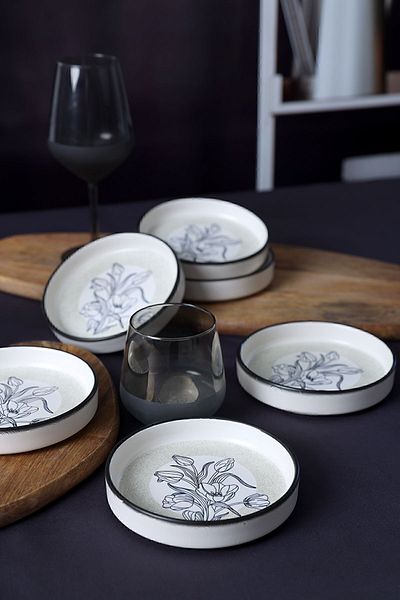 Keramika Μπολ 14 εκ. 6 τεμαχίων Shade Flowers Stackable Snack Bowl / Bowl Sauce - 21847