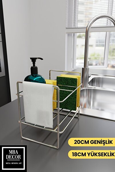 Genel Markalar Gümüş Paslanmaz Tezgah Üstü Mutfak Düzenleyici - Ergonomik Sün...