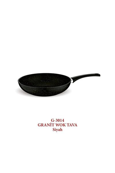 FMS Black Granite Wok Pan - 28 Cm