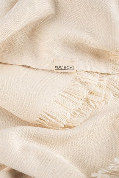 Denizli Concept 170x300 Cm Natural Decorative Sofa Cover - 85% Cotton