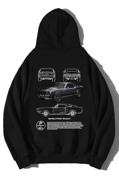 BRZ COLLECTION Hanorac unisex supradimensionat Shelby GT500 „Eleanor”