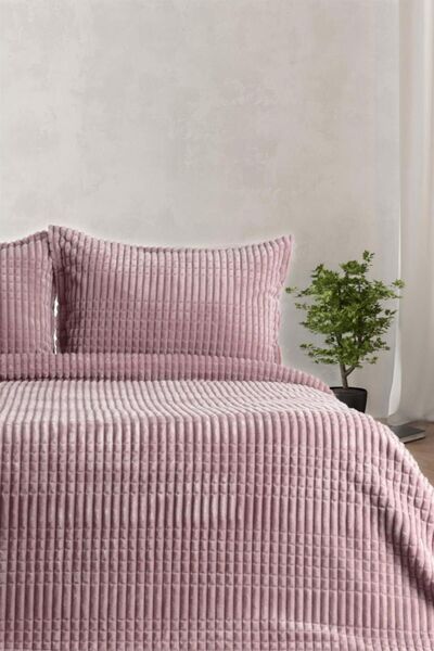 Sarar Merinos Modern Line 3 Piece Bedspread - Blanket Set Modernlinepudra02