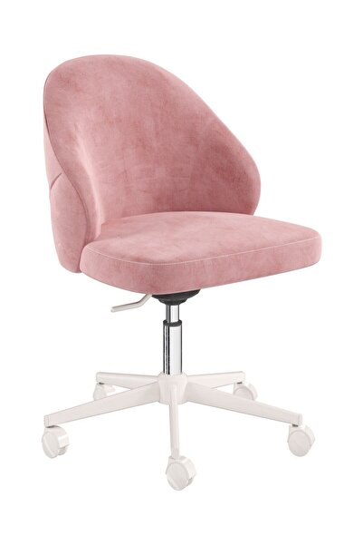 Meltem New Prestij Genç Odası Amortisörlü Tekerlekli Çalışma Sandalyesi (beyaz-pudra (3010))