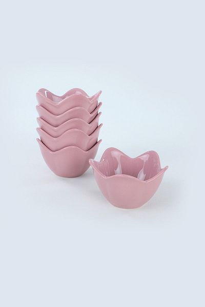 Keramika Μπολ Σάλτσας Violet Lily 12 cm - 6 Τεμάχια