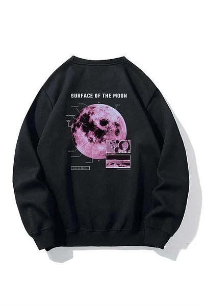 BRZ COLLECTION Hanorac supradimensionat unisex Surface On The Moon