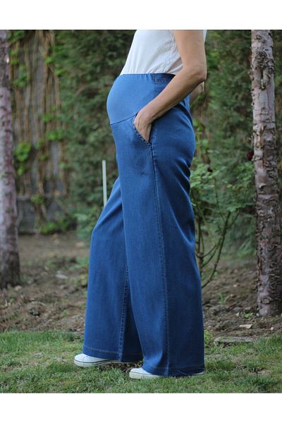Tria VARĂ 100% Tencel ™   Pantaloni de maternitate cu picioare late