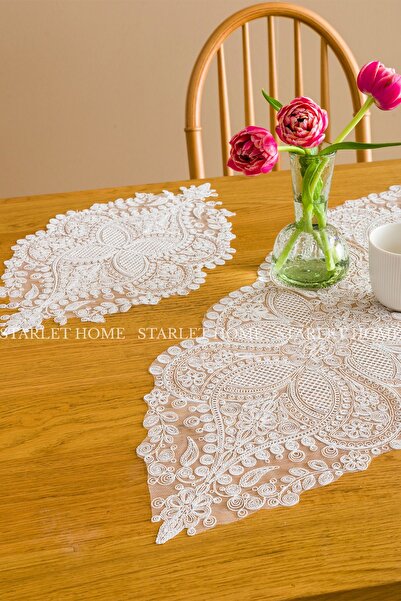 starlet home collection Σετ κρεβατοκάμαρας 3 τεμαχίων κεντημένο κρίνο