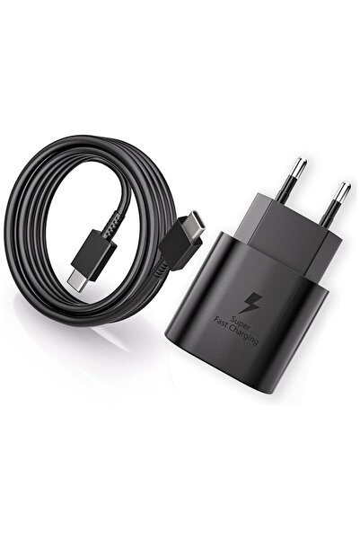 Samsung EP-TA800 Type-C Şarj Aleti 25W HIZLI - Type C Kablo Set (Samsung Türkiye Garantili)