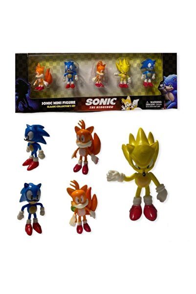 Genel Markalar Sonıc 5 Li Figür Seti - 5'li Sonic Karakterler - Kutulu 5'li S...
