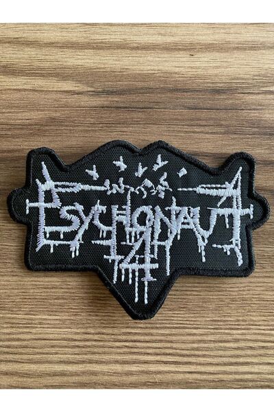 StüdyoÜmitTişört Psychonaut 4,Müzik grubu Logo patch,peç,arma ve kot yaması