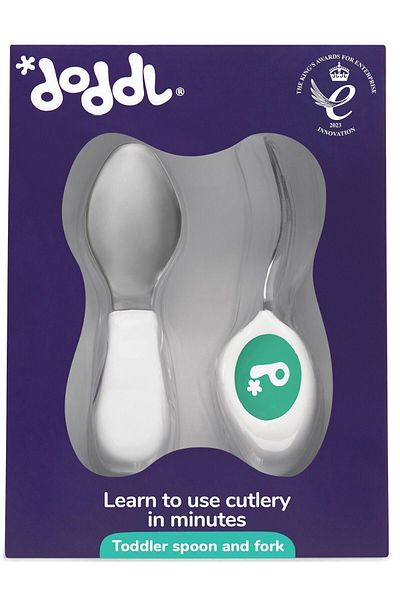 DODDL Fork Spoon Set 1-5 Years 2 Pieces Aqua