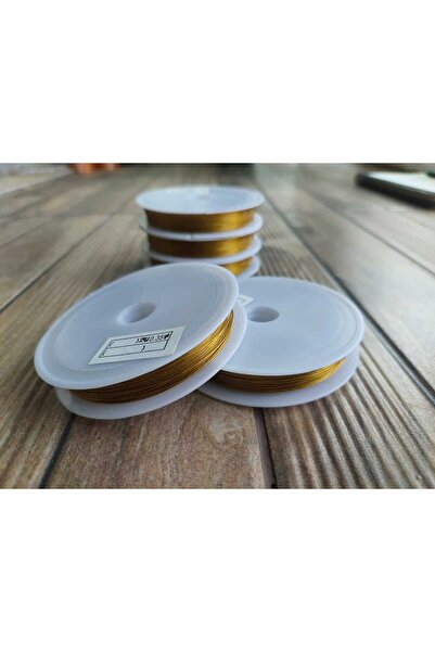 Bonanka 0,35 mm Koyu Altın Renk, 40-50 Metre Çelik Tel, Boncuk Teli, Hayalet ...