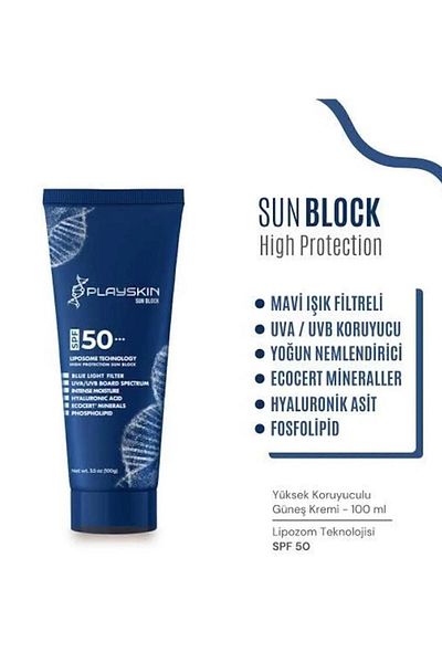 PLAYSKIN SPF50 Cream Sunscreen - 100 gr Sun Block