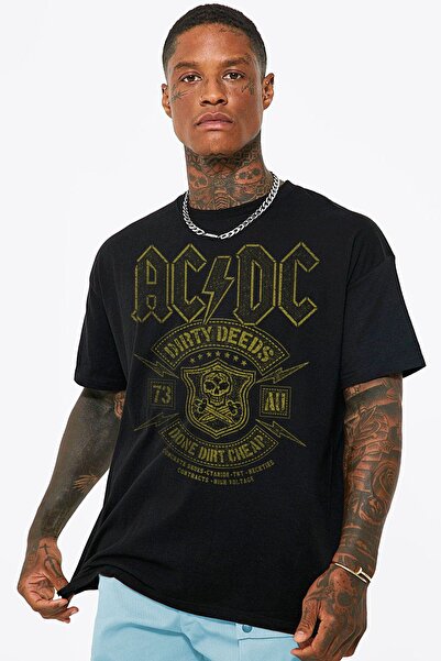 ROCKANDROLL Tricou oversize pentru bărbați cu mânecă scurtă cu imprimeu Snowy...
