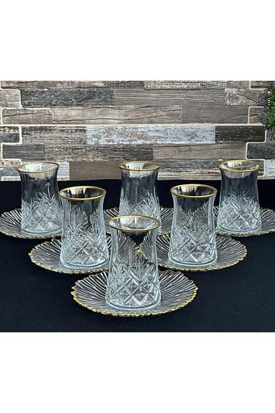 adana avm 12 Piece Special Series New Series Model Tea Set for 6 Persons