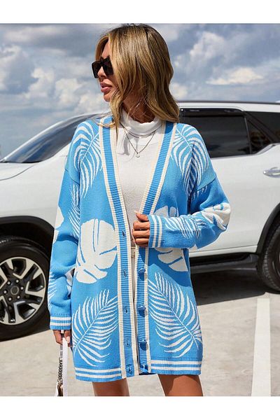 EFENDİX CARDIGAN CU MODEL DE FRUNZE