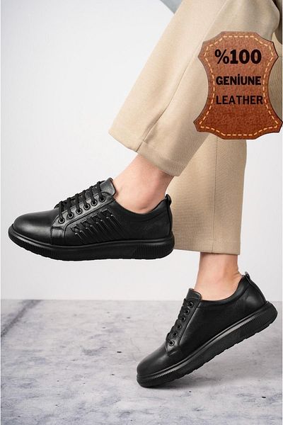 MUGGO Delta Guaranteed Men's Daily Classic Genuine Leather Casual Comfortable Orthopedic Shoes