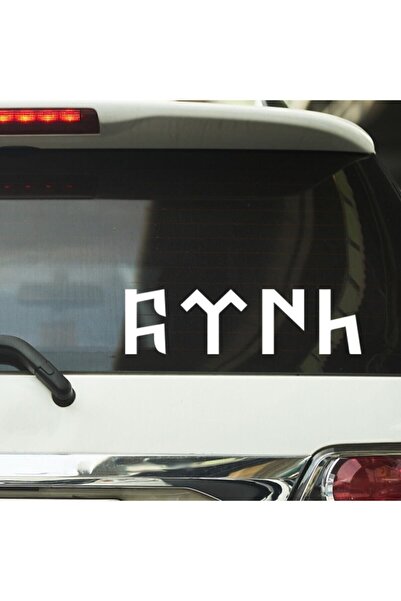 Genel Markalar Göktürkçe Türk Yazılı Oto Cam Ve Araç Arkası özel yeni sticker 35*10 Cm