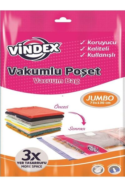 Vindex Vakumlu Poşet Jumbo Tekli 73*130 Cm