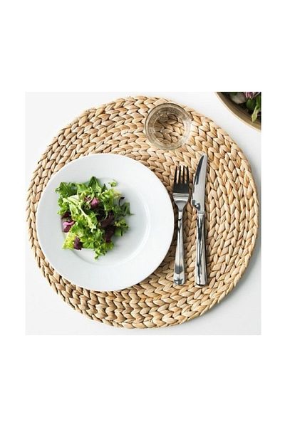 IKEA Wicker Soare Wicker Weave Αμερικάνικο σουβέρ σερβιρίσματος Τύπος 1 Λευκό 1 1 ΕΤΟΥΣ Στρογγυλό