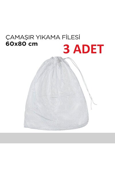 Coco Life ( 3 Adet ) Büyük Boy Ipli Çamaşır Yıkama Filesi, Elbise Perde Yıkam...