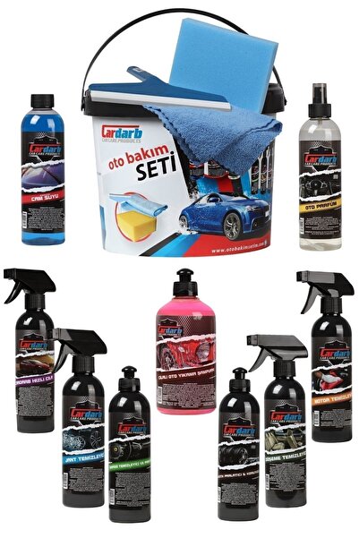 cardarb 13 Parça Oto Bakım Seti Araba Yıkama Köpüğü Sünger, Jant , Cilalı Temizlik Seti