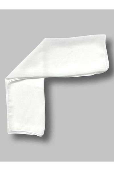 MAZEN White Color Plain Chiffon Scarf