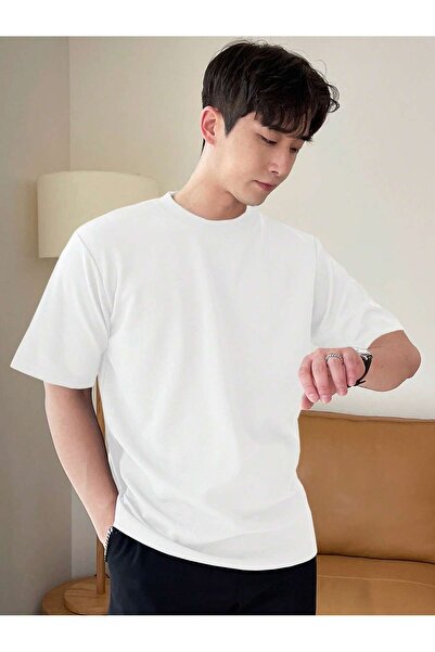 EYAX MODA Erkek Basic Bisiklet Yaka T-shirt