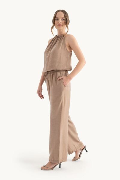 Hiccup Mid Waist Zippered Casual Pants