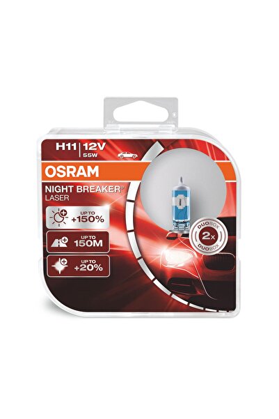 Osram Night Breaker Laser H11 Ampul 64211NL -%150 Daha Fazla Işık