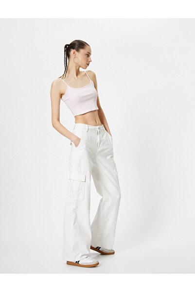 Koton Γυναικείο μπλουζάκι Basic Crop