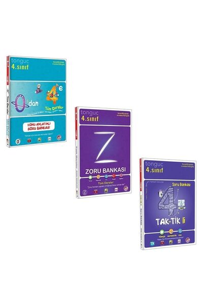 Tonguç Yayınları 4. Sınıf 0'dan 4'e Konu Anlatımlı Zoru Bankası Taktikli Set