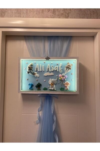 Özlem Bebek Ledli Kapı Süsü Kişiye Özel Mdf Kokulutaş