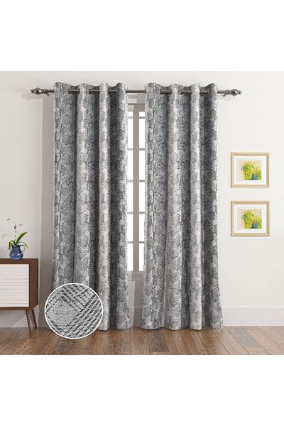 Home Box Eco Era Riah 2-Piece Jacquard Curtain Set - 135x280 cm