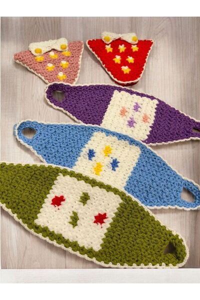 Dantelux Hep Trend El Örgüsü 5 adet Karışık Renkli Uzun Ve Kalpli Lif