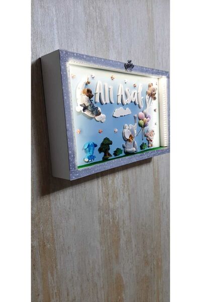 Özlem Bebek Ledli Kapı Süsü Kişiye Özel Mdf Kokulutaş