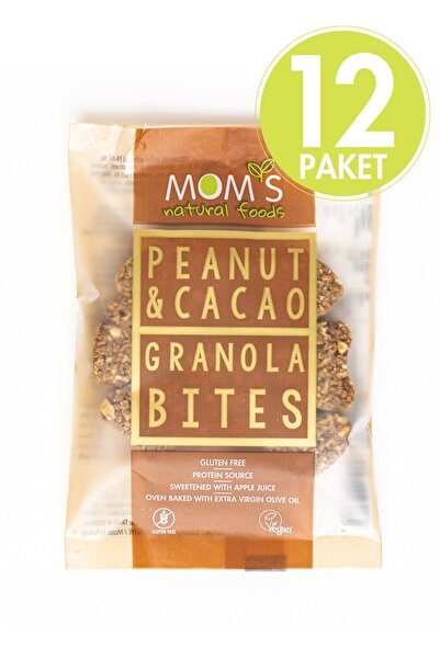 Mom's Natural Foods 12'li Glutensiz Yer Fıstığı & Kakao Granola Bıtes