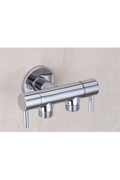 YAPI KALİTE Double Outlet Karizma Chrome Bidet Tap - Intermediate Faucet Open Close