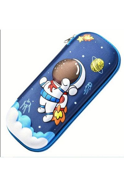 SYNOPE Drăguț, durabil, în relief pentru copii, 3d, tridimensional, astronaut, suport pentru creion, geantă pentru creion