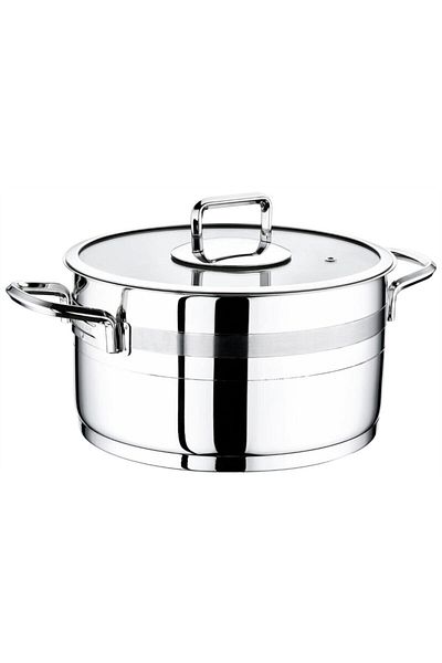 Evimsaray S1388 Sapphire Deep Steel Pot