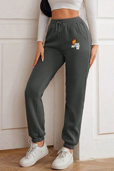 macklin Unisex Please Dont Hurt Me Printed - Thermal Lined Elastic Jogger Sweatpants 3 νήματα
