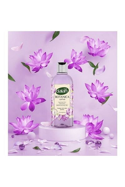 Dalan Shower Gel Natural Flower Extracts Natural Glycerin Botanica Lotus 2 Pieces X 500 Ml