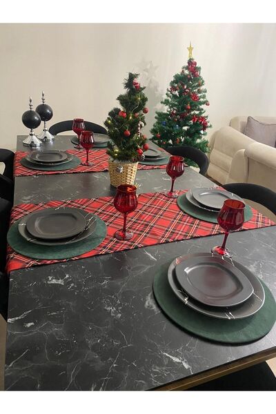 Ayşemce Costum de serviciu american de Anul Nou 6 plăci verzi, 2 piese Runner...