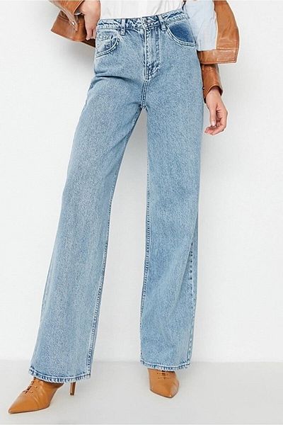 DRC trend Elena 90's Lycra - Blugi Palazzo cu talie înaltă și picioare largi