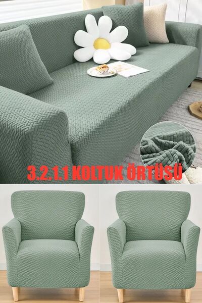 intil Likrali Koltuk Örtüsü Takımı 3 2 1 1 Koltuk Kılıfı Takımı Ev Tekstili Ü...